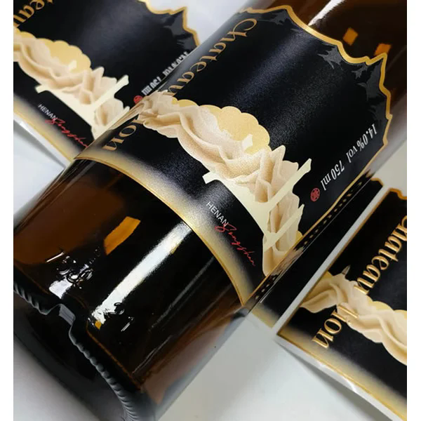 Custom Pearlescent Paper Wine Labels