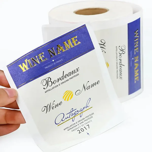 Custom Hot Foil Embossed Wine Labels